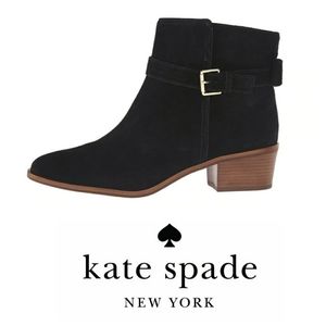 Kate Spade New York Taley Suede Booties Black sz 8